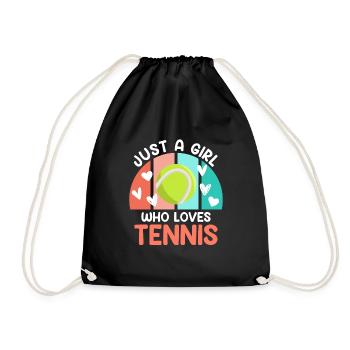 Juste une fille qui aime le tennis - Sac de sport léger - noir - Devant