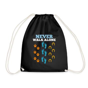 Cavalier Propriétaire de chien Horse Dog - Sac de sport léger - noir - Devant