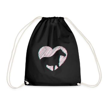 Dressage Cavaliers Cavaliers Chevaux Filles - Sac de sport léger - noir - Devant