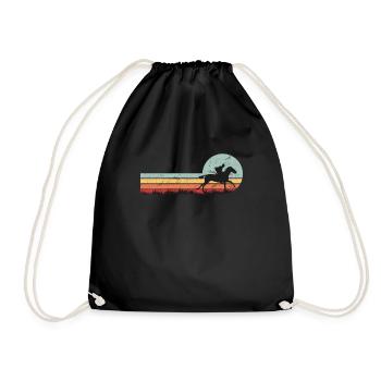 Horse Riding Rider Vintage - Sac de sport léger - noir - Devant