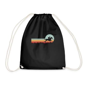 Horse Riding Rider Vintage - Sac de sport léger - noir - Devant