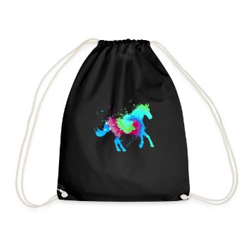 Equestrian Sports Art Equestrian Sport Equestrian Sport - Drawstring Bag - black - Front