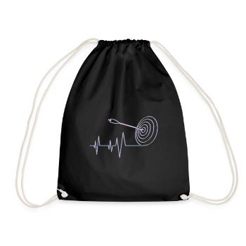 Archery Target Arrow Bow Archer - Drawstring Bag - black - Front