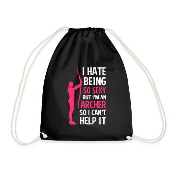 Sexy Archer Archery Dames - Sac de sport léger - noir - Devant