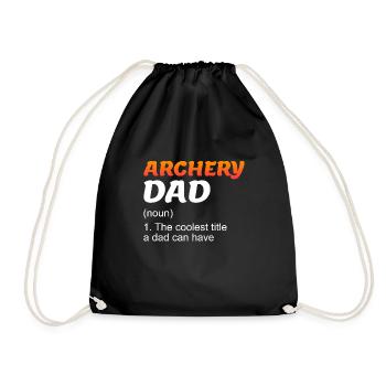Archer Papa Archery - Drawstring Bag - black - Front