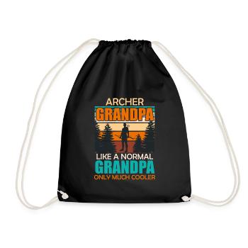 Archer Grandpa like normal grandpa only cooler - Drawstring Bag - black - Front