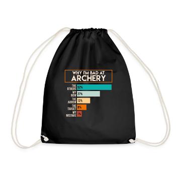 Mauvais en tir à l’arc Archer - Sac de sport léger - noir - Devant