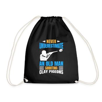 Ne sous-estimez jamais le vieil homme dans le tir au pigeon d’argile - Sac de sport léger - noir - Devant