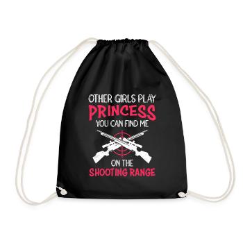 Other girls playing I go to the shooting range - Drawstring Bag - black - Front