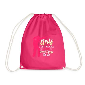 Girls möchten Tontaubenschießen Damen - Turnbeutel - Fuchsia - Vorne