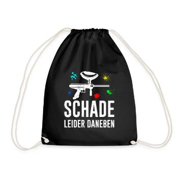 Schade leider daneben Paintball - Turnbeutel - Schwarz - Vorne