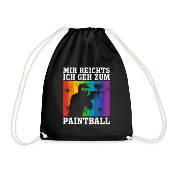 Mir reichts ich gehe zum Paintball - Turnbeutel - Schwarz - Vorne