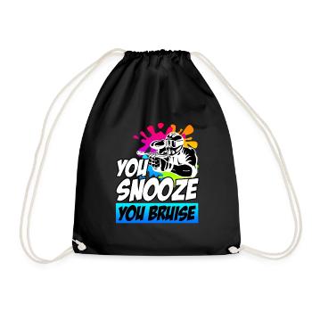 You Snooze you Bruise Paintball - Drawstring Bag - black - Front