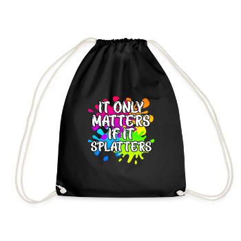 It only matters if it splatters Paintball - Drawstring Bag - black - Front