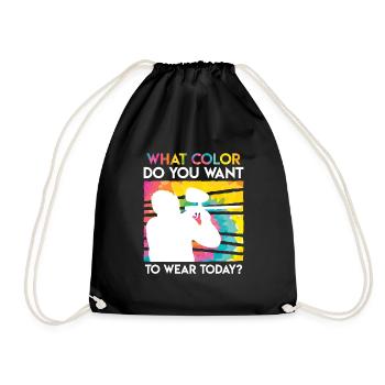 What color do you want to wear today? Paintball - Drawstring Bag - black - Front
