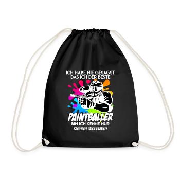Bester Paintballer Paintballspieler Paintball - Turnbeutel - Schwarz - Vorne