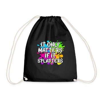 It only matters if it splatters Paintball - Drawstring Bag - black - Front