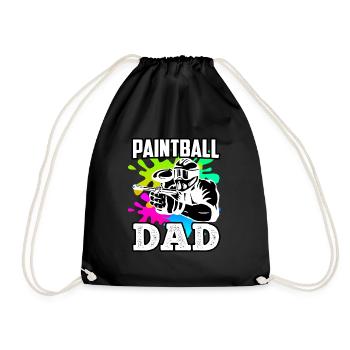 Paintball Dad Paintballer Papa Paintball Player - Drawstring Bag - black - Front