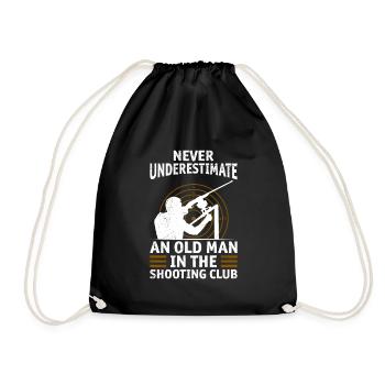 Ne sous-estimez jamais le vieil homme dans le club de tir - Sac de sport léger - noir - Devant