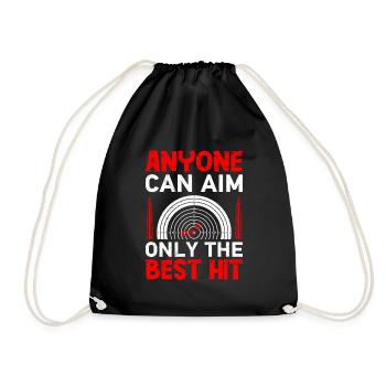 Only the best shooters can meet - Drawstring Bag - black - Front