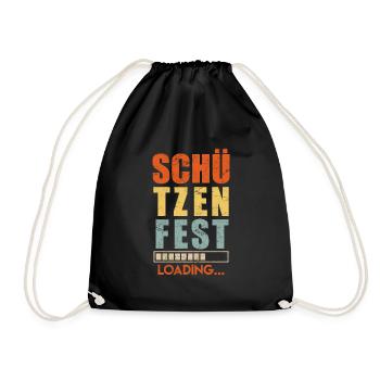 Schützenfest loading Schützenverein - Turnbeutel - Schwarz - Vorne
