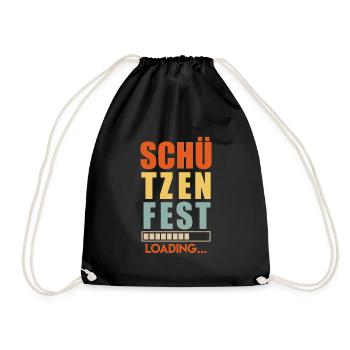 Schützenfest loading Schützenverein - Turnbeutel - Schwarz - Vorne