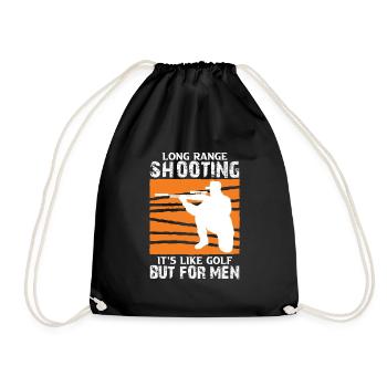 Long Range Shooting - Drawstring Bag - black - Front