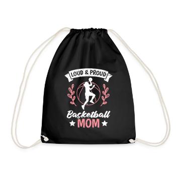 Maman de basketball bruyante et fière - Sac de sport léger - noir - Devant