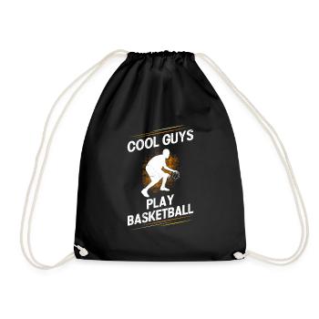 Les gars cool jouent au basket-ball - Sac de sport léger - noir - Devant