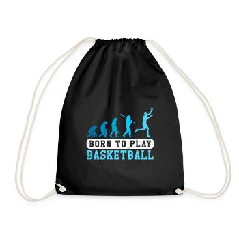 Born to play Basketball - Drawstring Bag - black - Front