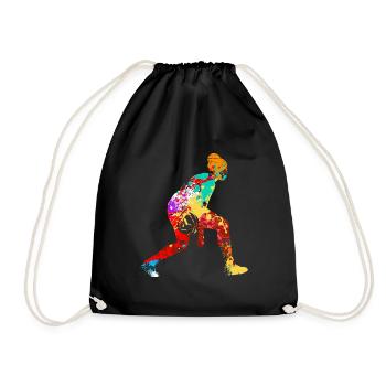 Joueuse de basket-ball de basket-ball féminin - Sac de sport léger - noir - Devant
