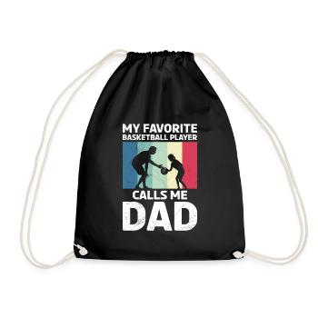 Basketballer Son Basketball Dad - Drawstring Bag - black - Front