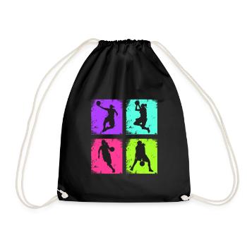 Basketball féminin vintage - Sac de sport léger - noir - Devant