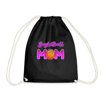 Basketball Mom Basketball Mutter - Turnbeutel - Schwarz - Vorne