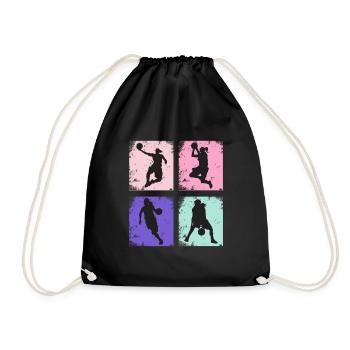 Basketball féminin vintage - Sac de sport léger - noir - Devant