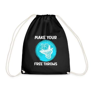 Faites vos lancers francs basket - Sac de sport léger - noir - Devant
