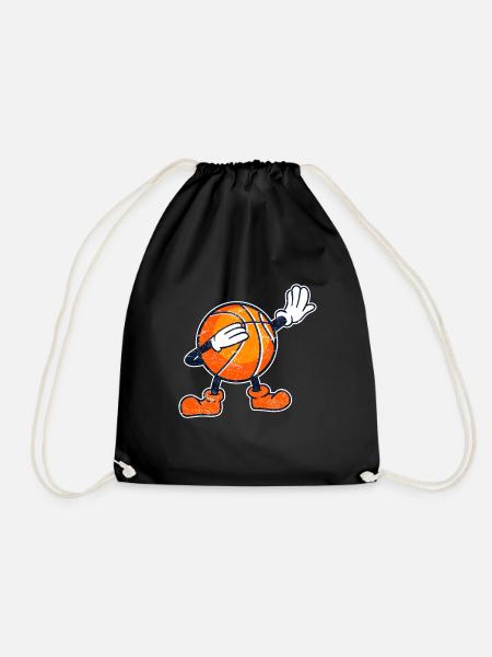 Dabbing Basketball Kinder Basketballer - Turnbeutel - Schwarz