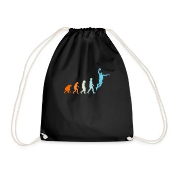 Basketball Evolution Basketball Player - Drawstring Bag - black - Front