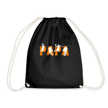 Papa Basketball - Drawstring Bag - black - Front