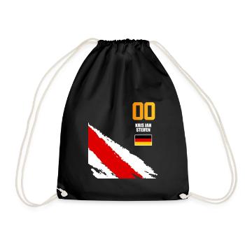 Sauftrikot Deutschland Kris Jan Steifen - Turnbeutel - Schwarz - Vorne