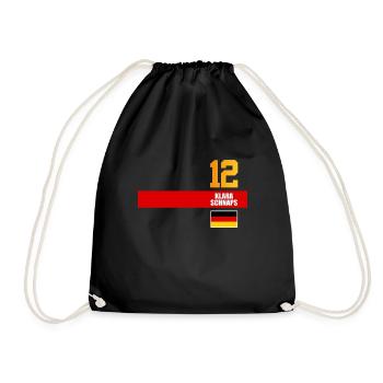 Sauftrikot Deutschland Klara Schnapps - Turnbeutel - Schwarz - Vorne