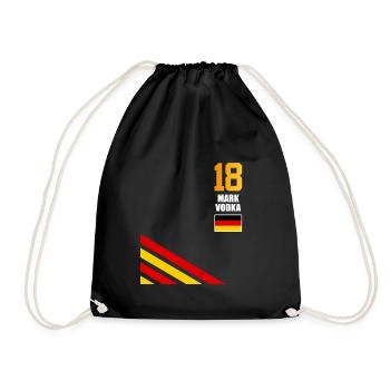 Sauftrikot Deutschland Mark Vodka - Turnbeutel - Schwarz - Vorne