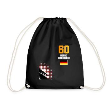 Sauftrikot Deutschland Bernd Bierbauch - Turnbeutel - Schwarz - Vorne