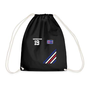 Sauftrikot Island Saufwunderson - Turnbeutel - Schwarz - Vorne