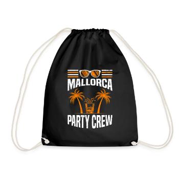 Malle Party Crew Mallorca Party Holiday - Drawstring Bag - black - Front