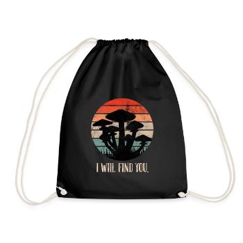 Je vous trouverai ramasser des champignons - Sac de sport léger - noir - Devant