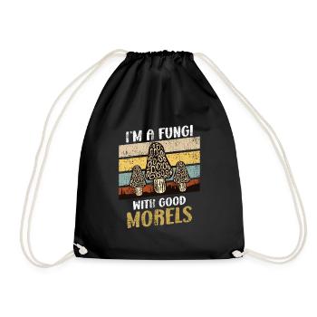 Je suis un champignon avec un bon cueilleur de champignons Morels - Sac de sport léger - noir - Devant