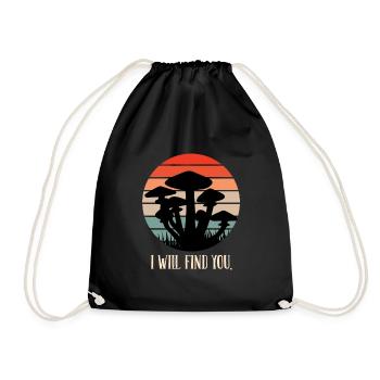 Je vous trouverai ramasser des champignons - Sac de sport léger - noir - Devant