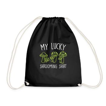 My Lucky Shrooming Shirt - Drawstring Bag - black - Front