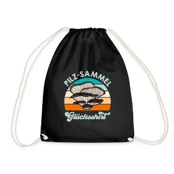 Mushroom Collection Lucky Shirt Mushroom Picker - Drawstring Bag - black - Front